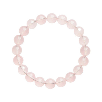 Natural Star Moissanite Pink Quartz Bracelet - Sparkling Love & Compassion Gemstone Beads for Women