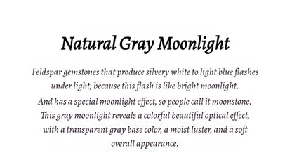 7A Quality Natural Gray Moonstone Bead Bracelet | Shimmering Adularescence | Spiritual Healing & Intuition