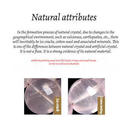 Natural Star Moissanite Pink Quartz Bracelet - Sparkling Love & Compassion Gemstone Beads for Women
