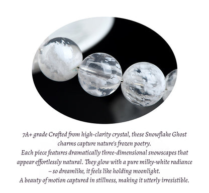7A Natural Snow Quartz Bracelet - Healing Crystal Gift for Women -----Double Color Energy: White Clarity & Pink Love Stone Bracelet - Charged with Positive Vibes